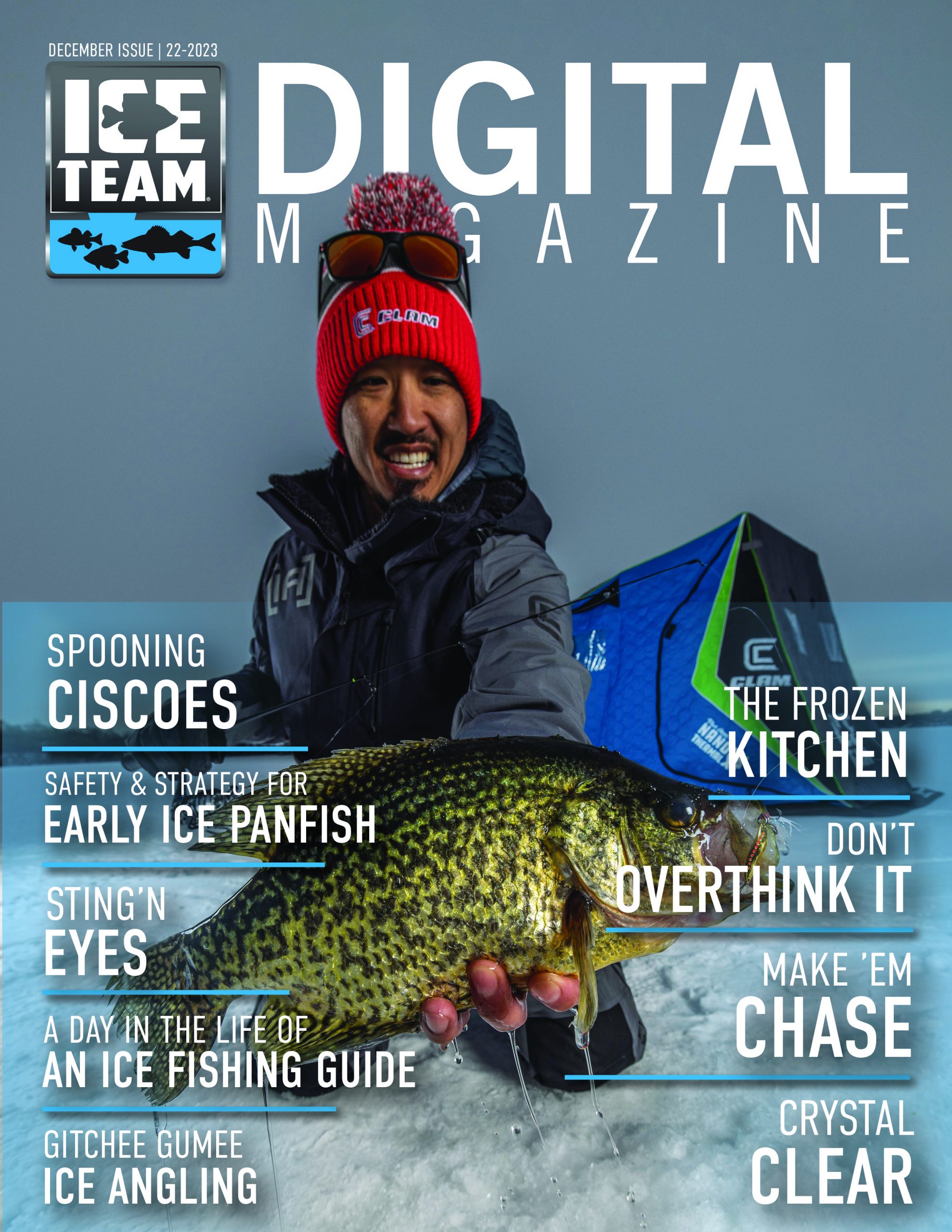 Ice Team digital magazine cover photograph